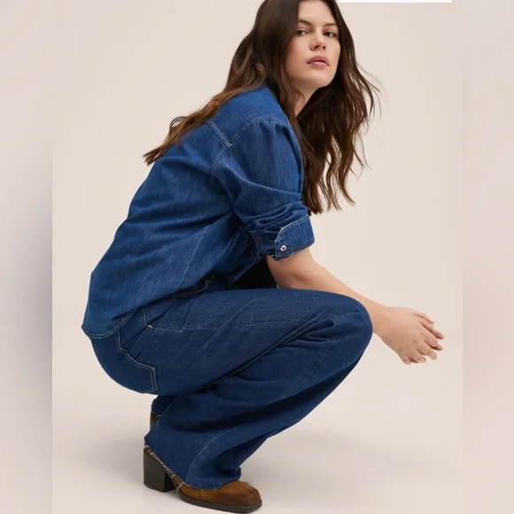 MANGO Women's 6 High Waist Wide Leg Jeans Blue - Picture 1 of 16